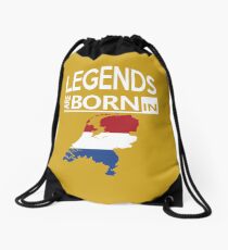 Legends born Netherlands Dutch Pride Birthday Drawstring Bag