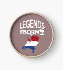 Legends born Netherlands Dutch Pride Birthday Clock