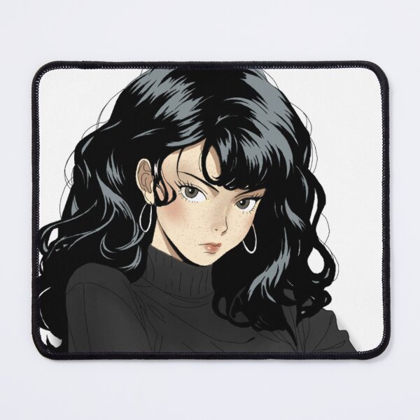 Artikelvorschau, Anime-Mädchen mit schwarzen Haaren entworfen und verkauft von SearchWithinArt.
