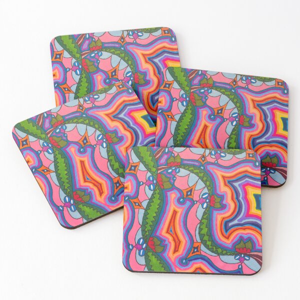 Item preview, Abstract Rainbow Thorn Vines designed and sold by artbyalette.