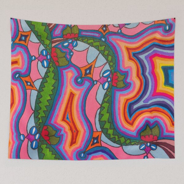 Item preview, Abstract Rainbow Thorn Vines designed and sold by artbyalette.