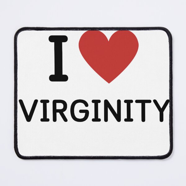 Item preview, I HEART VIRGINITY - BLACK TEXT designed and sold by mughairs.