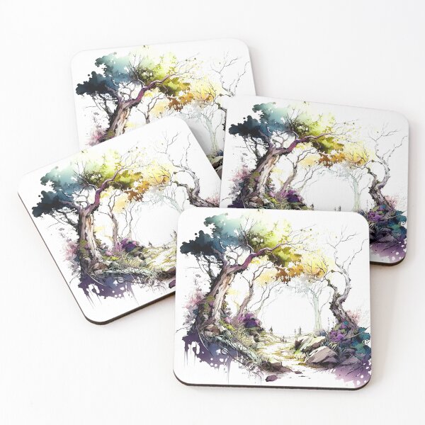 Item preview, Fantasy forest watercolour art designed and sold by Estalon.