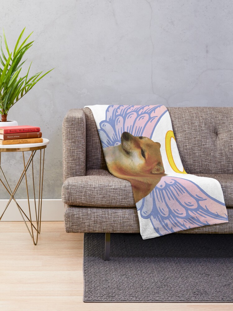 Thumbnail 2 of 6, Throw Blanket, Rest In Peace Cheems designed and sold by Petsthetic.
