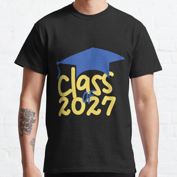  Class of 2027  Senior 2027 Graduation Vintage School Spirit T- Shirt : Sports & Outdoors