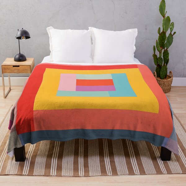 Item preview, Overlapping Squares Color Block Maximalist Hot Pink design designed and sold by Lovegrass Prints.