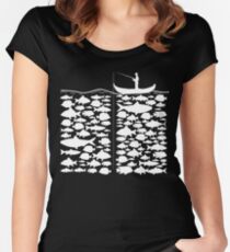 Funny Fishing T-Shirt Present Funny Women's Fitted Scoop T-Shirt