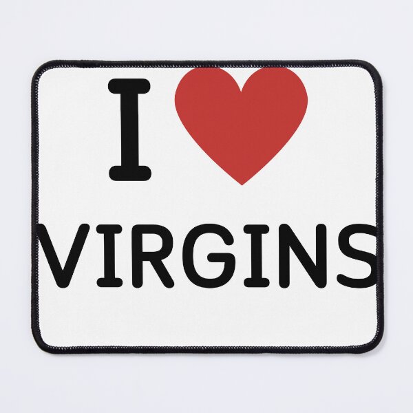 Item preview, I HEART VIRGINS - BLACK TEXT designed and sold by mughairs.