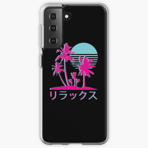 Vaporwave Aesthetic // Neon Palms Samsung Galaxy Soft Case
