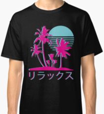 Vaporwave Aesthetic // Neon Palms Classic T-Shirt