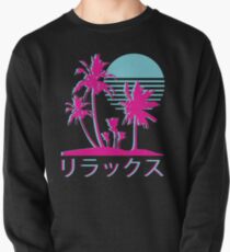 Vaporwave Aesthetic // Neon Palms Pullover