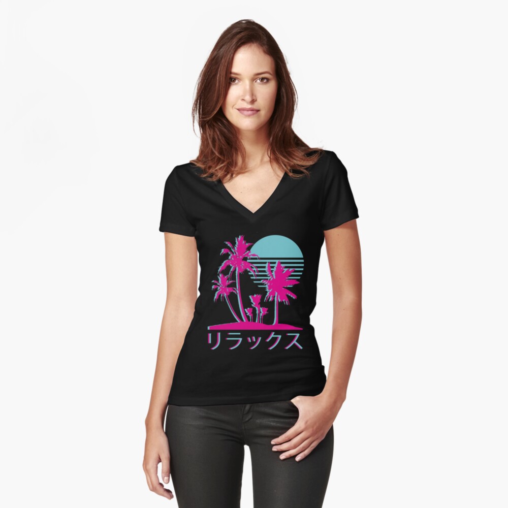 Item preview, Fitted V-Neck T-Shirt designed and sold by altees.
