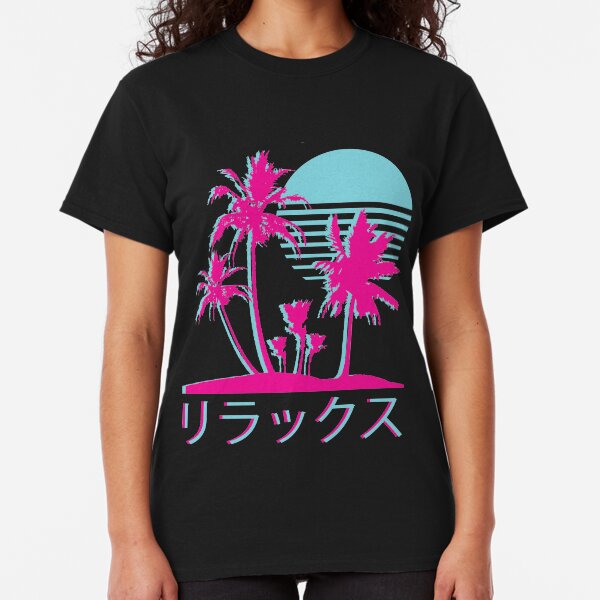Vaporwave Aesthetic // Neon Palms Classic T-Shirt
