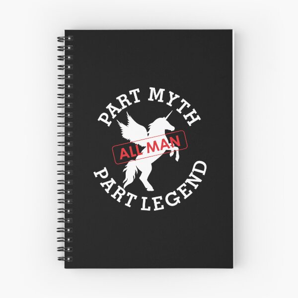 Aperçu de l'œuvre Embrassez votre côté légendaire avec le t-shirt graphique « Part Myth, Part Legend, All Man » - Vêtements amusants et élégants. créée et vendue par ButonDesign.