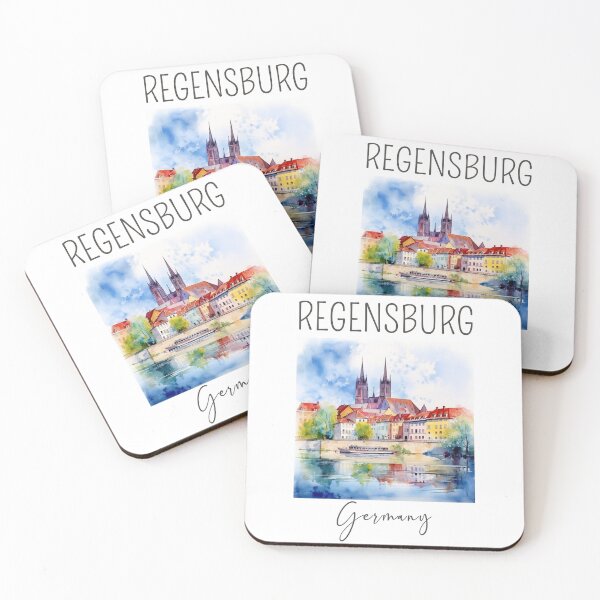 Item preview, A Watercolor Design of Regensburg - Germany designed and sold by Sketch-Shack.