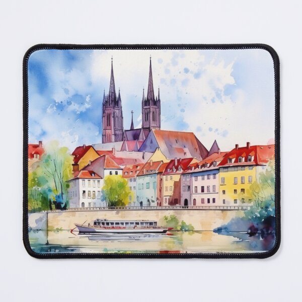 Item preview, A Watercolor Design of Regensburg - Germany designed and sold by Sketch-Shack.
