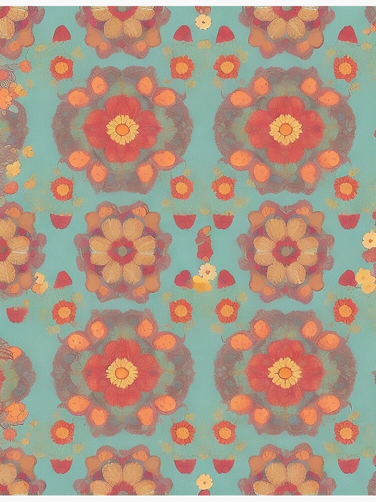 2 Vibrant Colorful Floral Retro Design: Captivating Nostalgia for Modern  Spaces Postcard for Sale by CyberCollective