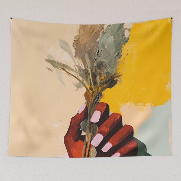 Item preview, Hand Holding a Brush of Sage Cleansing designed and sold by Lovegrass Prints.