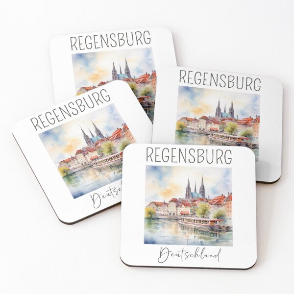 Item preview, A Watercolor Design of Regensburg - Germany designed and sold by Sketch-Shack.