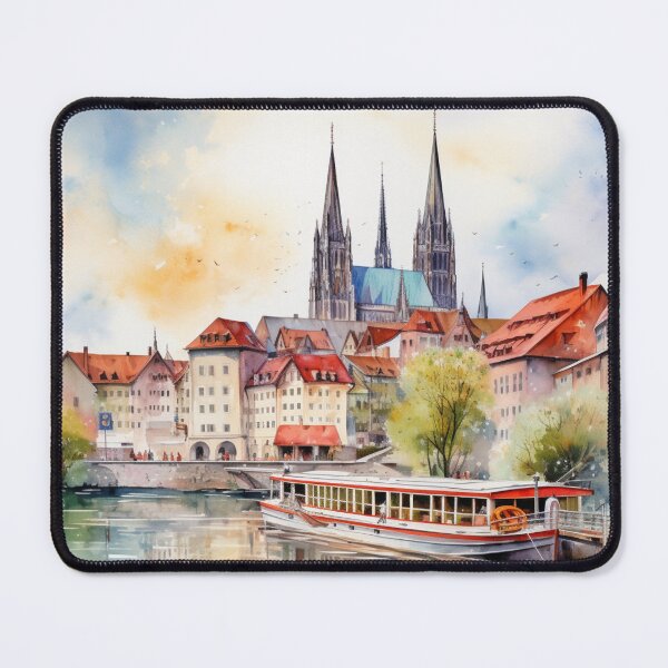 Item preview, A Watercolor Design of Regensburg - Germany designed and sold by Sketch-Shack.