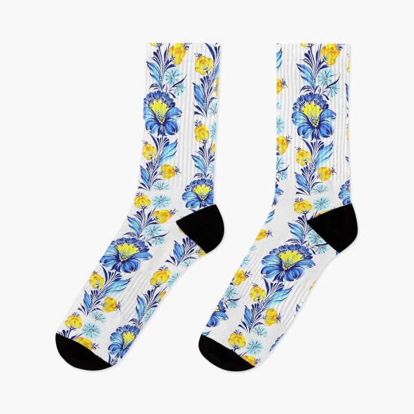 Item preview, Blue and yellow flowers Love Ukraine Petrykivka art Ukrainian independence designed and sold by Sunflower-7.