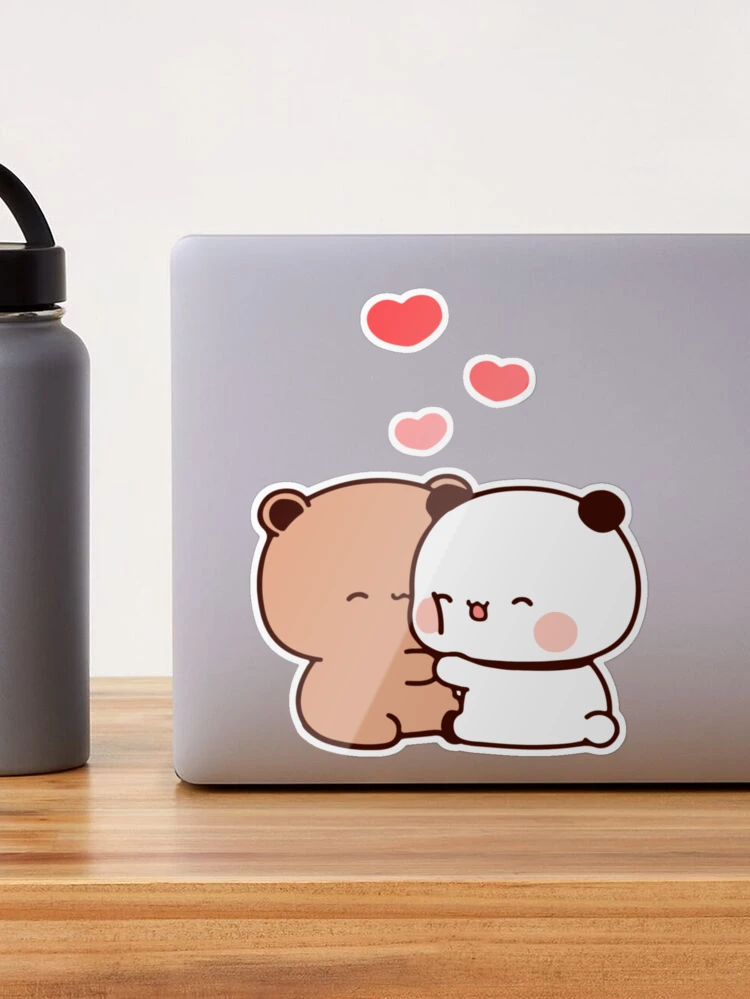 panda bear bubu and dudu hugs love Sticker for Sale by JaidanFortier