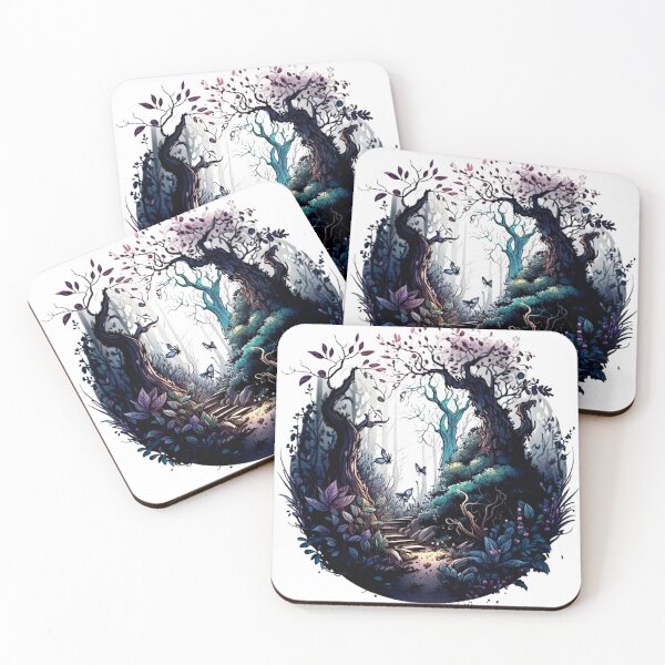 Item preview, Fantasy watercolor forest designed and sold by Estalon.