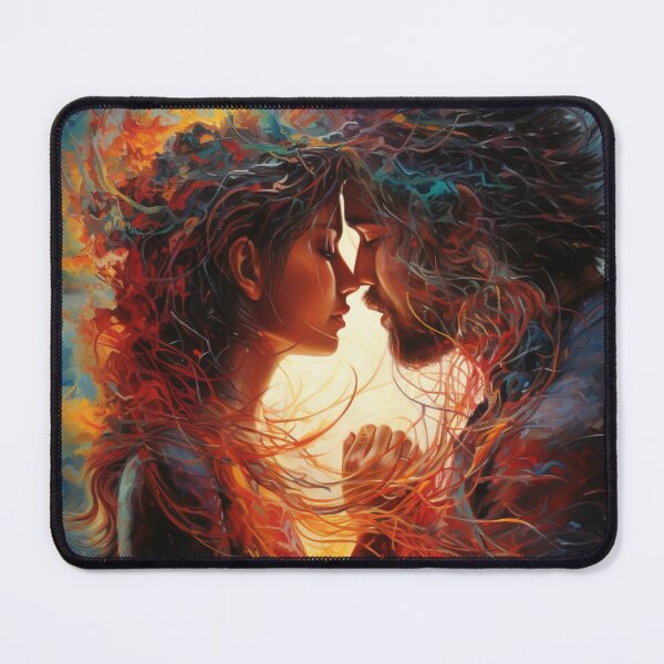 Item preview, fire kiss love Modern Art designed and sold by abundancevibes.