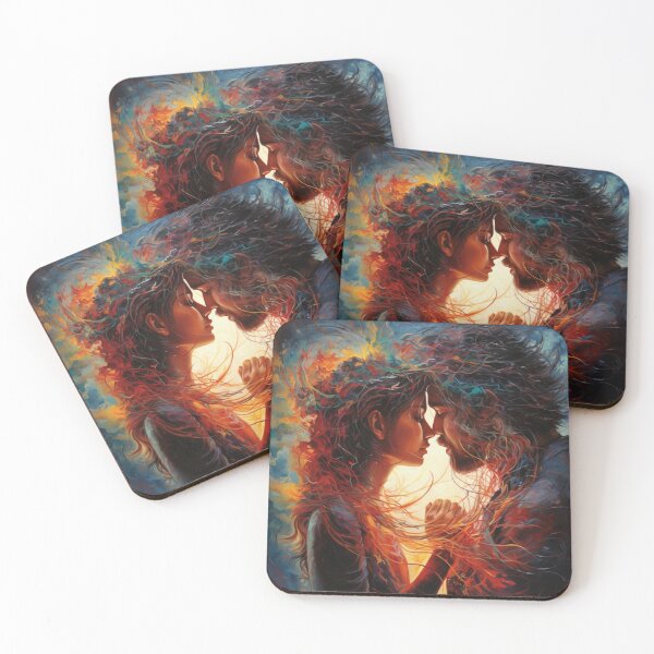 Item preview, fire kiss love Modern Art designed and sold by abundancevibes.