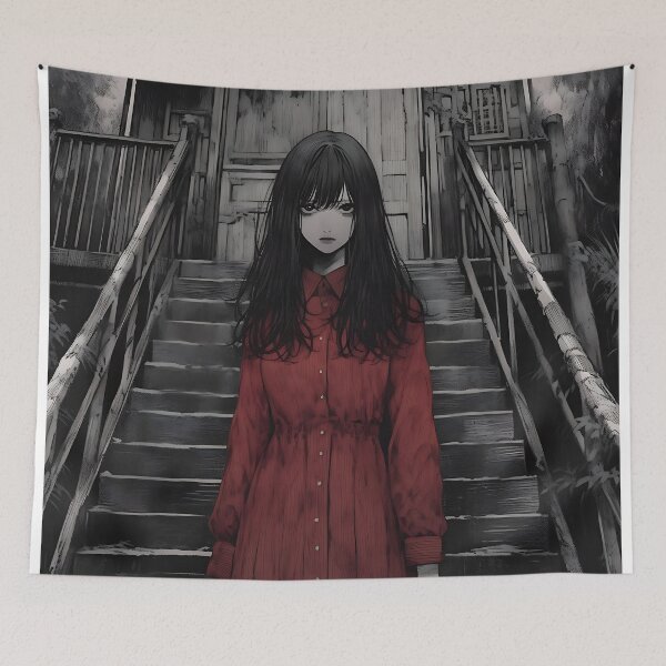 Item preview, Scarlet Secrets: A Hauntingly Beautiful Horror Scene" designed and sold by samar2016.