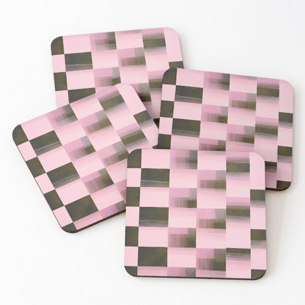 Item preview, Checkered Split Black Squares Minimalist Abstract designed and sold by Lovegrass Prints.
