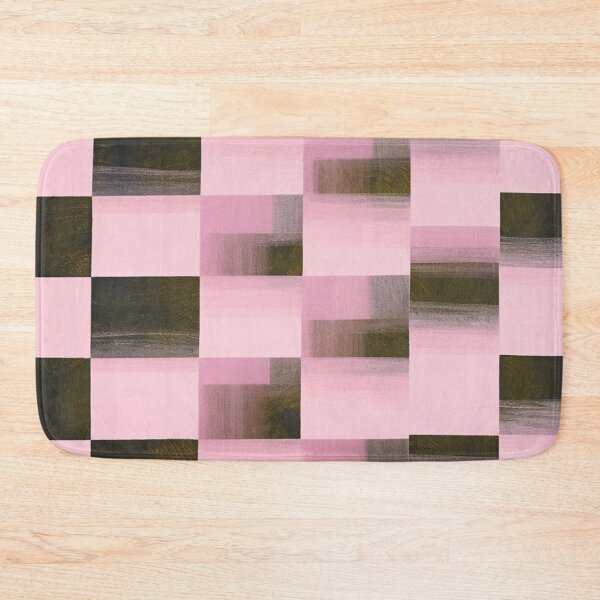 Item preview, Checkered Split Black Squares Minimalist Abstract designed and sold by Lovegrass Prints.