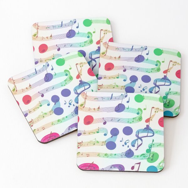 Item preview, Music notes, rainbow colors, musical theme designed and sold by CoolPixels.