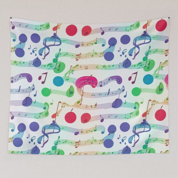 Item preview, Music notes, rainbow colors, musical theme designed and sold by CoolPixels.