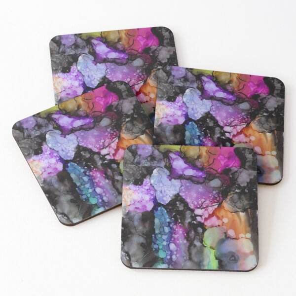 Item preview, Melting Rainbow Rose Alcohol ink painting designed and sold by DoriAnderson.