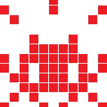 Artwork thumbnail, Pixel Invader Infected by Pixel-Invader