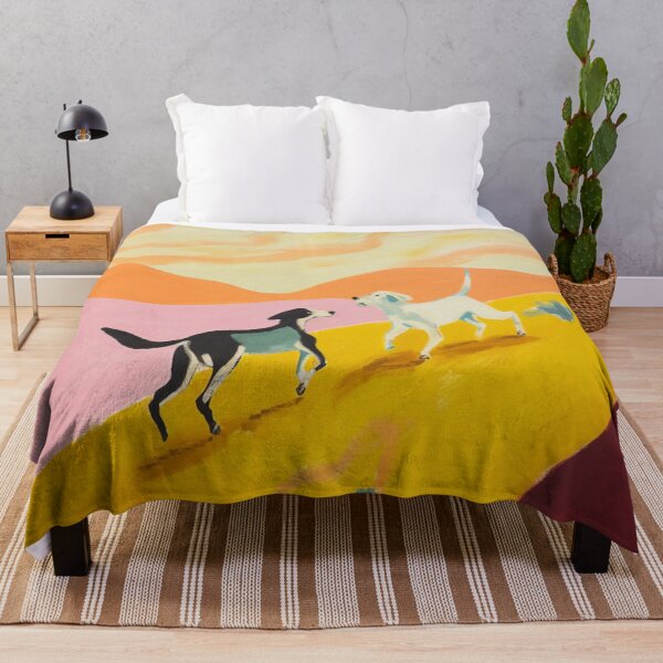 Item preview, Dogs Playing on a Hill in Autumn designed and sold by Lovegrass Prints.