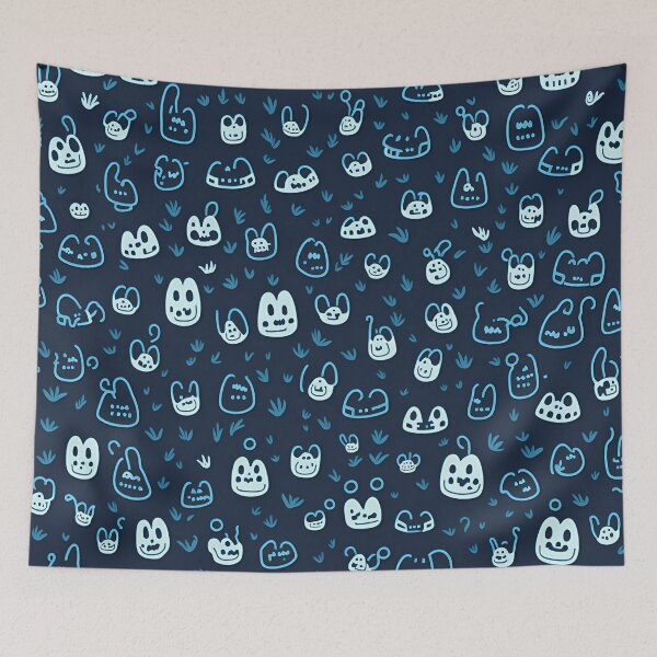 Item preview, Pattern of Kawaii Ghosts with ears for Halloween designed and sold by Omarupattern51.