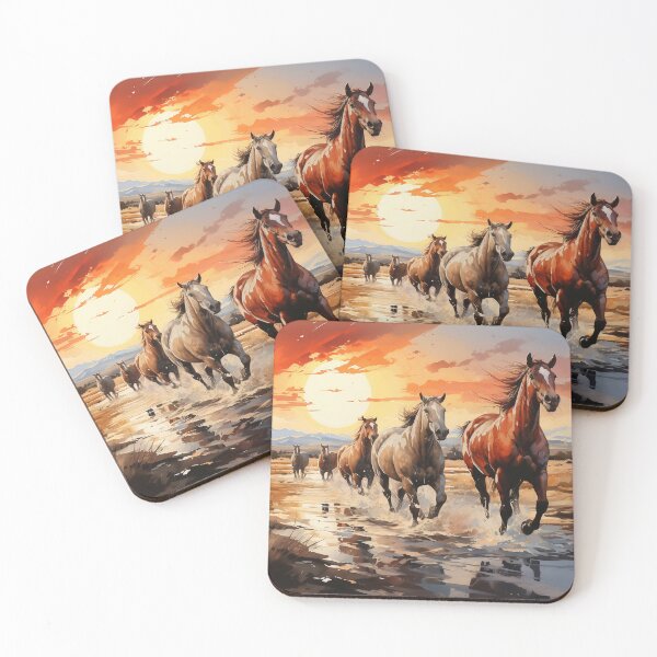 Item preview, Horses Running in the Sunset Watercolor V designed and sold by FinleyDel.