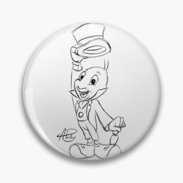 Item preview, Jiminy Cricket Sketch Art Print 	 designed and sold by mzttbhcc55.