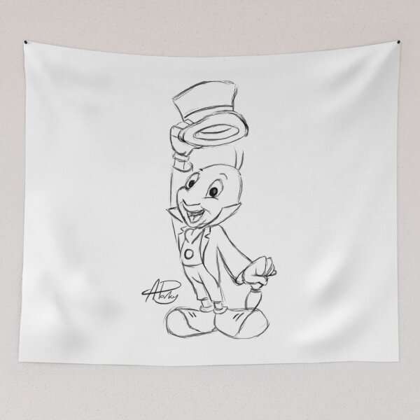 Item preview, Jiminy Cricket Sketch Art Print 	 designed and sold by mzttbhcc55.