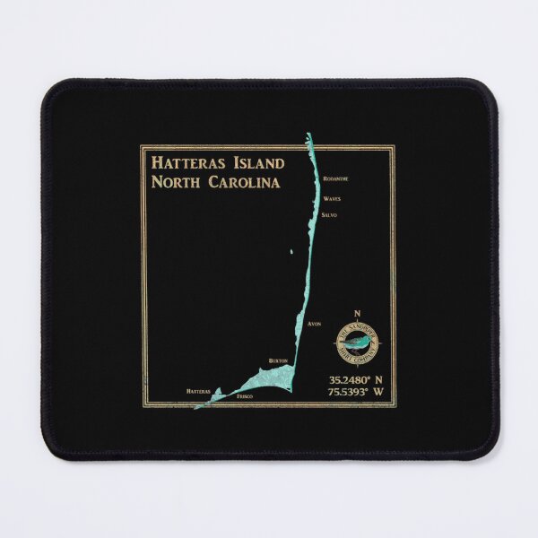 Item preview, Hatteras Island North Carolina map Fitted V-Neck  designed and sold by CoastalCowgir.