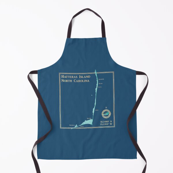Item preview, Hatteras Island North Carolina map Fitted V-Neck  designed and sold by CoastalCowgir.