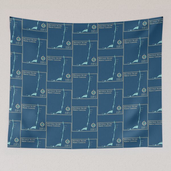 Item preview, Hatteras Island North Carolina map Fitted V-Neck  designed and sold by CoastalCowgir.