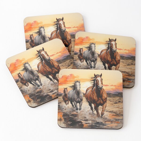 Item preview, Horses Running in the Sunset Watercolor VI designed and sold by FinleyDel.