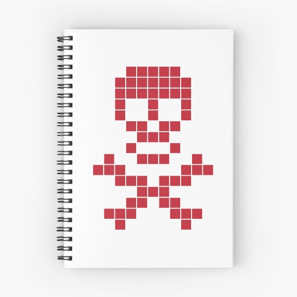 Item preview, Huesos cruzados del cráneo del invasor del pixel designed and sold by Pixel-Invader.