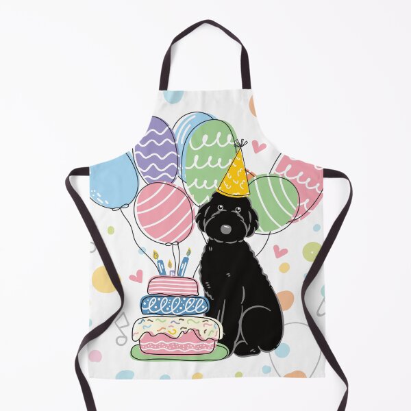 Item preview, Black Aussiedoodle Aussie Doodle Dog Birthday Party designed and sold by Lulupainting.
