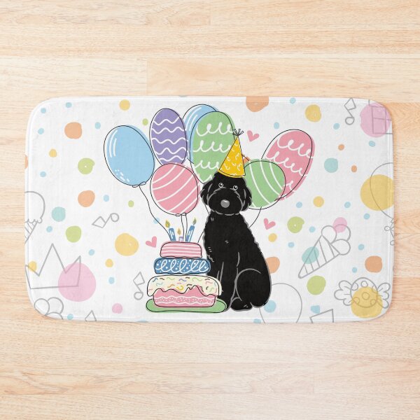 Item preview, Black Aussiedoodle Aussie Doodle Dog Birthday Party designed and sold by Lulupainting.