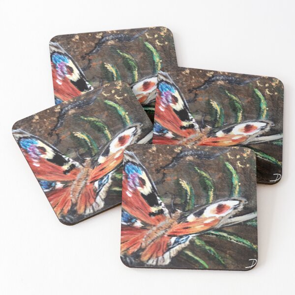Item preview, Peacock Butterfly on a rusty background designed and sold by DoriAnderson.