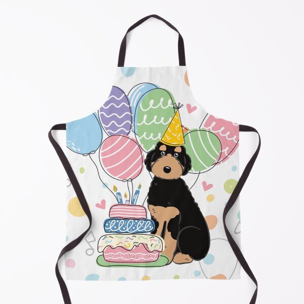 Item preview, Black Tan Aussiedoodle Aussie Doodle Dog Birthday Party designed and sold by Lulupainting.